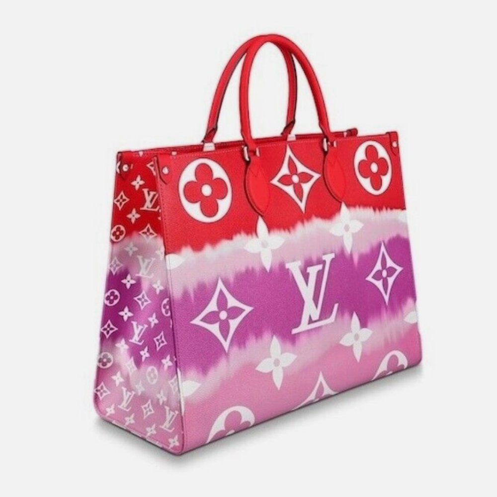 Auc Louis Vuitton Monogram Giant Escale OnTheGo GM 2WAY Bag Rouge SD0290 - Picture 13 of 15